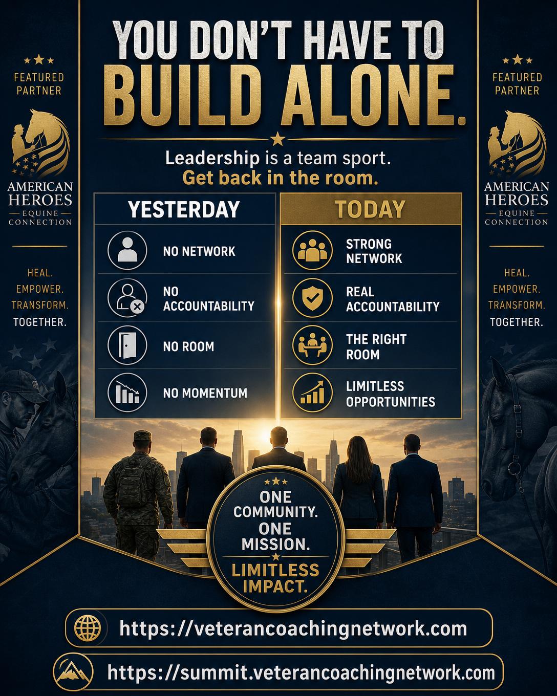Veteran Coaching Network — You don't have to build alone. Leadership is a team sport.